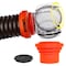 Camco RhinoFLEX 15' Sewer Hose Kit w/4 In 1 Elbow Caps 39761 - alternate 2